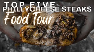 Top 5 Philly Cheese Steaks Food Tour [upl. by Selec]