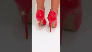 Click Clack Red Stiletto High Heels [upl. by Wehhtam484]