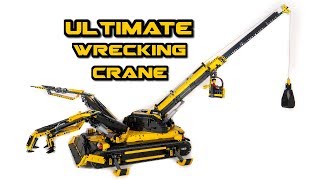 LEGO Technic SUPER Demolition Crane  18 motors Fully Remote Controlled [upl. by Ahsin351]