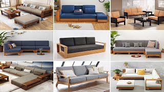 Best 140 Modern Wooden Sofa Designs 2024  Living Room Sofa Design  Wooden Sofa Set Design Ideas [upl. by Ardnuassak]