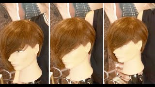 Scissor Over Comb Technique Tutorial for Hair Cutting  Creative Short Asymmetrical Haircut [upl. by Milt231]