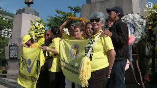 What Ninoy Aquinos 40th death anniversary looks like motorcade mass yellow ribbons and shirts [upl. by Rettig265]