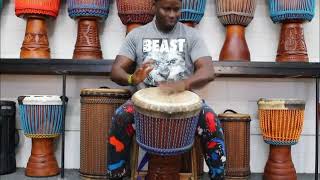 Drumskull Drums amp Fode Lavia Camara  Guinea Lenke Djembe [upl. by Oler]