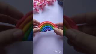 Clay diya rainbow banano 🌈 clay art diy shorts [upl. by Indyc902]