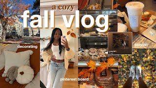 COZY FALL VLOG  try on haul pinterest boards fall playlist decorating🍂☕ [upl. by Stelmach605]