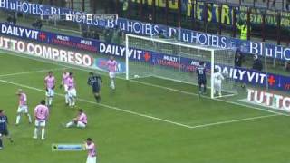 Secondo gol di Pazzini  Inter vs Palermo 32 [upl. by Nirrad718]