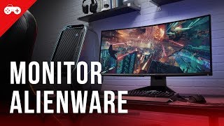 Monitor Alienware AW3418DW ultrawide 34 polegadas curvo com GSync [upl. by Rehc]