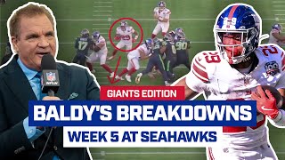 Baldys Breakdown Giants Edition  Week 5 vs Seahawks Game Tape  New York Giants [upl. by Enahs298]