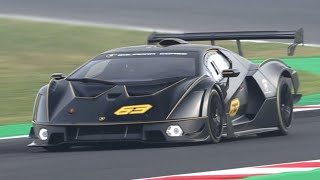 63 Lamborghini Essenza SCV12 screaming on Track  830HP NA V12 Engine Sound [upl. by Mag]