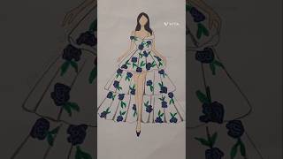 Floral Dresses  Fashion illustration drawing  Fashion design Illustration floral dress shorts [upl. by Nlocnil]