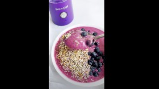 Pink Pitaya Smoothie Bowl BlendJet Recipe [upl. by Sayres]