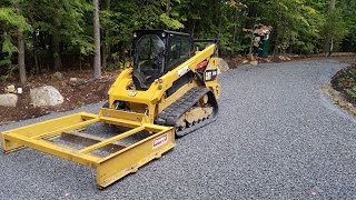 Cat 289D With Box Grader  Grading Stone [upl. by Cally]