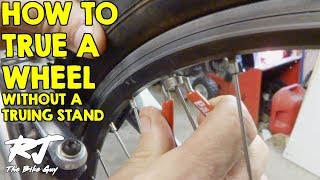 How To True A Bike Wheel Without A Truing Stand [upl. by Sollows]