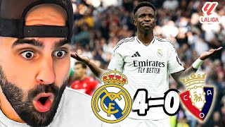 Real Madrid 40 Osasuna I VINI JR HATTRICK  MILITAO ACL INJURY AGAIN [upl. by Erbas22]