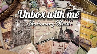 ASMR Unboxing  Stationery Haul featjournalsay shop [upl. by Cyd]