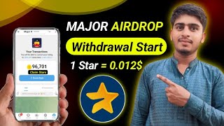 How To Work On Major  Major Airdrop  Major Star Claim Start  Major Withdrawal  Major Listing [upl. by Lekcim]