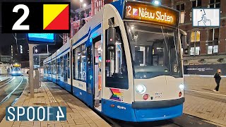 Cabinerit Tram 2 Amsterdam  Oudenaardeplantsoen  Centraal Station Tram Drivers POV [upl. by Robbin]