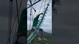 Lineman work very hard work 💪💯like and subscribe [upl. by Ardnaek432]