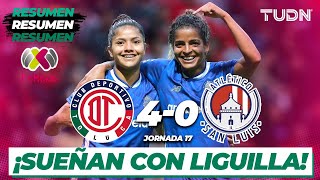 HIGHLIGHTS  Toluca 40 Atl San Luis  Liga Mx Femenil AP2024J17  TUDN [upl. by Bertolde]