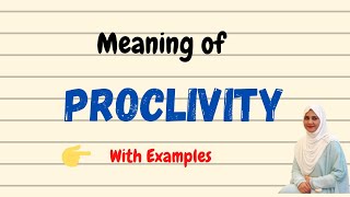 Daily vocabulary  Proclivity Meaning  Vocabgram [upl. by Drehcir]