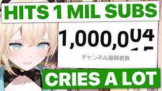 Iroha Cries On Hitting 1 Million Subs Hololive Eng Subs [upl. by Gottuard]