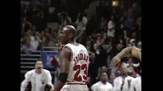 This date in history Michael Jordans dunk amp fingerwag on Dikembe Mutombo [upl. by Britt]