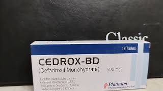 Cedrox BD tablet 500mg  antibioticscefadroxilalnafaypharmacy [upl. by Teraj424]