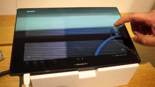 docomo ソニーモバイル「Xperia Tablet Z SO03E」 展示機 レスポンスレビュー [upl. by Pavkovic423]