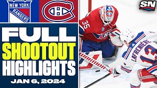 New York Rangers at Montreal Canadiens  FULL Shootout Highlights  January 6 2024 [upl. by Goeger]