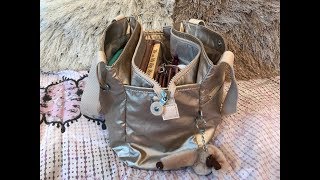 Whats in my Kipling Elysia Sparkly Gold Satchel Bag [upl. by Deina]