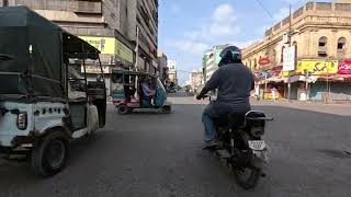 Clarke Street  Saddar  Karachi Pakistan passportoffice highcourt saddar gopro motovlog [upl. by Ellirehs]