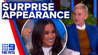 Meghan makes surprise appearance on Ellen and speaks on former acting days  9 News Australia [upl. by Eadie]