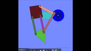 Jansen Strandbeest Linkage Simulation Using Algodoo [upl. by Fu596]