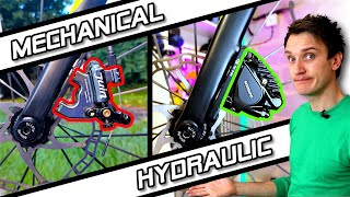 Mechanical VS Hydraulic Disc Brakes  Shimano RS505 install amp test [upl. by Arita]