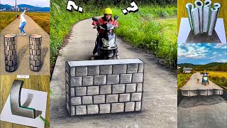 Funny 3D Art Work Painting On The Road For Prank In 2023 [upl. by Aivilys]