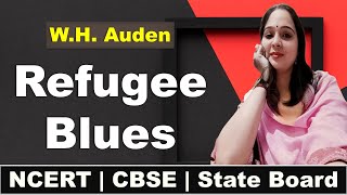 Refugee Blues by WH Auden। Full Explained हिंदी में  Refugee Blues [upl. by Anneg]