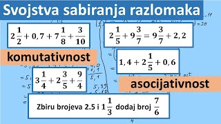 Svojstva sabiranja razlomaka [upl. by Amberly569]