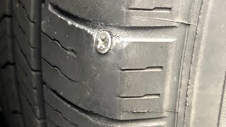 How to Fix a Flat Tire it is so easy to Repair tire for Screw flat [upl. by Donelu716]