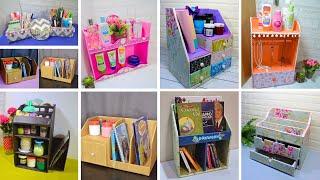 8 HANDMADE STORAGE ORGANIZERS FROM EVERYDAY CARDBOARD BOXES HANDMADE CRAFT FROM CARDBOARD BOXES [upl. by Anim914]