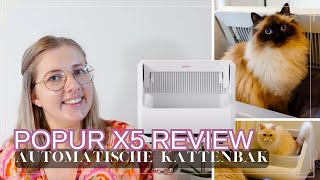 Popur X5 automatische kattenbak  Review  Mijn ervaring  GwennampClean [upl. by Hutchins]