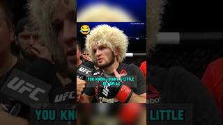 Khabib funny response to Tony Ferguson fight [upl. by Atinuhs835]