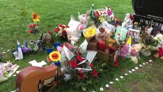 The grave of Dolores O‘Riordan on the first anniversary of her death January 15th 2019 Caherelly [upl. by Einnoj947]