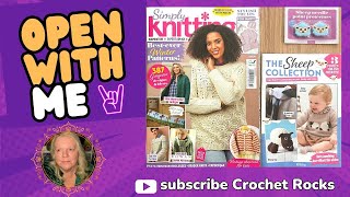 🧶📚Open With Me 164 Simply Knitting Magazine amp Free Gifts Review crochet 📚🧶 [upl. by Malcom]