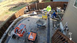 Landing Step Stairway amp Paver Patio Install Time Lapse [upl. by Cordula740]