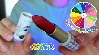 Lip makeup 🌈 color challenge ASMR  Mouth sounds [upl. by Eanej30]