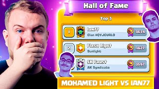 MOHAMED LIGHT VS IAN77 FOR THE 1 FINISH IN SEASON END  Clash Royale [upl. by Ziwot56]