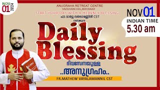 DAILY BLESSING 2024 NOV01FRMATHEW VAYALAMANNIL CST [upl. by Ertemed]