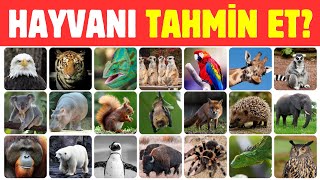 HAYVAN BULMACA ZOR SORULAR 🦒🤔5 Saniyede Resimdeki Hayvanı Tahmin Et  Hayvan Quizi 60 Hayvan [upl. by Kelton788]