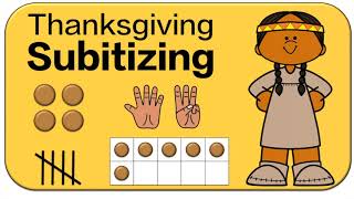 Thanksgiving Subitizing 10 Frames Tallies Fingers Dots Math Game [upl. by Arabella]