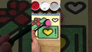 Christmas gift sand painting music art relaxingpainting drawing diy satisfying christmasbgmi [upl. by Cutter267]